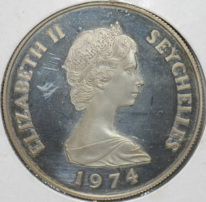 Seychelles 1974 Elizabeth II 10 Rupees Turtle animal proof 293157 combine shippi