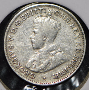 Australia 1927 3 Pence Kangaroo animal Emu  191355 combine shipping