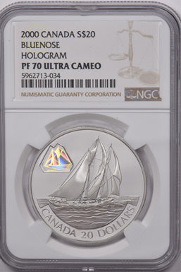 Canada 2000 20 Dollar Silver NGC Proof 70 UC 