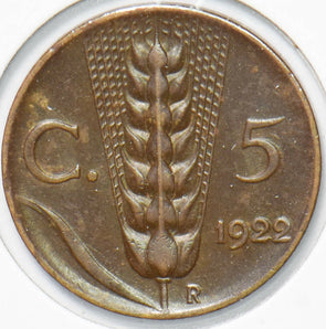Italy 1922 5 Centesimi Vittorio Emanvele III 292992 combine shipping