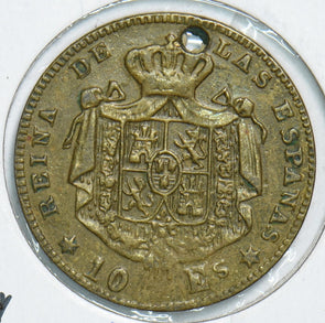 Spain 1868 10 Escudos 198588 combine shipping