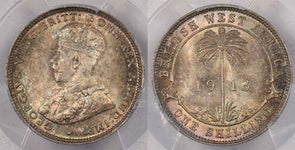 British West Africa 1913 H Shilling PCGS MS 66 Top Graded By PCGS, None Finer PC
