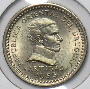 Uruguay 1953 Centesimo 295971 combine shipping