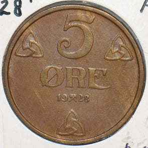 Norway 1928 5 Ore N0211 combine shipping
