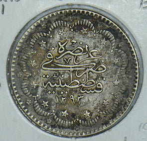 Turkey 1876 AH 1293 Piastre 290913 combine shipping
