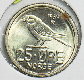 Norway 1969 25 Ore Bird animal 240584 combine shipping