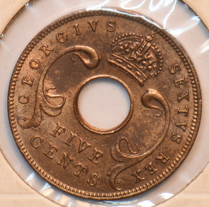 East Africa 1952 Y-33 5 Cents 193505 combine shipping