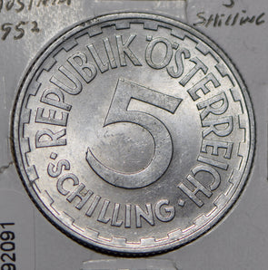 Austria 1952 5 Schilling Eagle animal  292091 combine shipping