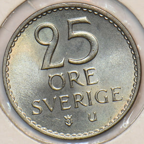 Sweden 1965 25 Ore BU 150877 combine shipping