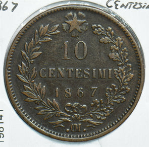 Italy 1867 10 Centesimi 198141 combine shipping