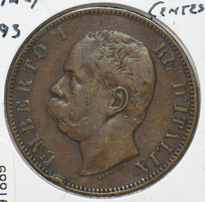 Italy 1893 10 Centesimi  191889 combine shipping