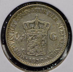 Netherlands 1930 1/2 Gulden  292038 combine shipping