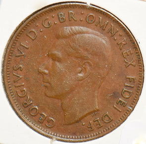 Australia 1952 Penny Kangaroo animal Georgivs VI 150514 combine shipping