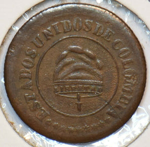Colombia 1885 2 1/2 Centavos 296725 combine shipping
