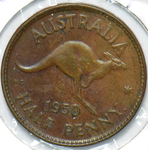 Australia 1950 1/2 Penny Kangaroo animal Georgivs VI 902234 combine shipping