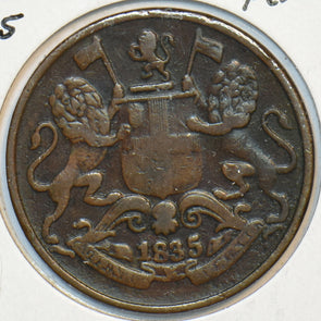 India British 1835 1/4 Anna Lion animal 195590 combine shipping