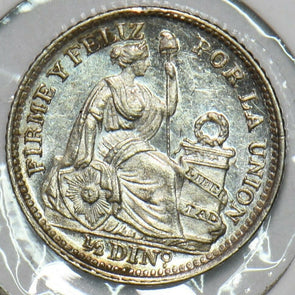 Peru 1910 1/2 Dinero 296830 combine shipping