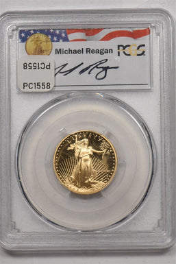 1990-P $10 1/4oz Gold Eagle Reagan Legacy Series PCGS Proof 69DCAM PC1558