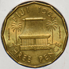Fiji 1964 3 Pence *902814 from Gem BU roll