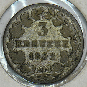 German States 1852 3 Kreuzer 153189 combine shipping