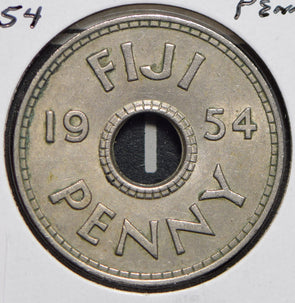 Fiji 1954 Penny  150198 combine shipping