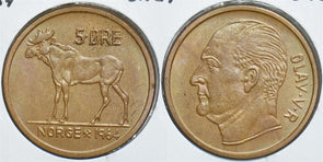 Norway 1964 5 Ore Elk 153918 combine shipping