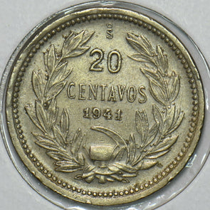 Chile 1941 20 Centavos Condor animal 196816 combine shipping