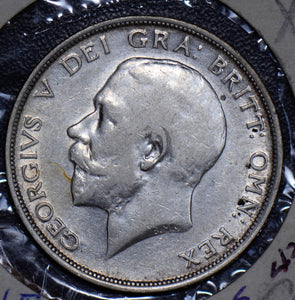 Great Britain 1915 1/2 Crown silver half GR0238 combine shipping