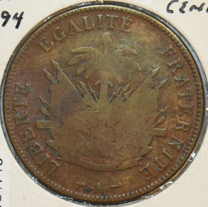 Haiti 1894 2 Centimes 151710 combine shipping