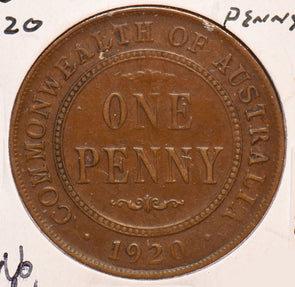 Australia 1920 Penny NO DOT AU0076 combine shipping