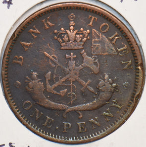 Canada 1854 Penny Horse animal Dragon Bank of Upper Canada. Token 195270 combine