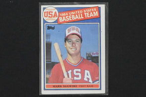 US 1985 Mint Mark MGWIRE Baseball Card Topps 1984 USA team RN0105 combine shipp