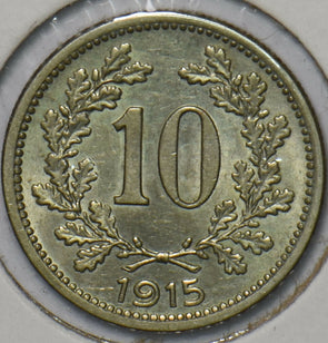 Austria 1915 10 Heller Eagle animal 195290 combine shipping