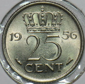 Netherlands 1956 25 Cents 152536 combine shipping
