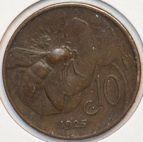 Italy 1925 10 Centesimi Honey bee animal 902809 combine shipping