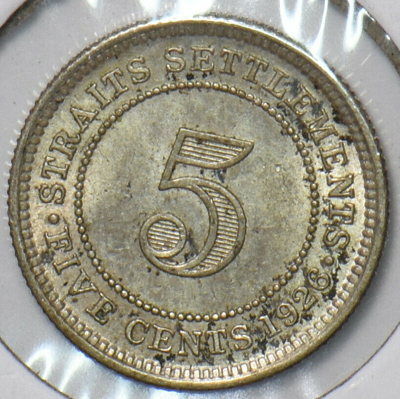 Straits Settlements 1926 5 Cents 296036 combine shipping
