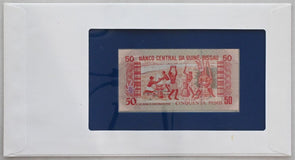 Guinea Bissau 1992 50 Pesos (1990) Bank of all nations. 50 PG stamp canc. RC0585