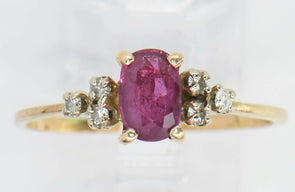 14k Gold Ruby and Diamond Ring RG0062
