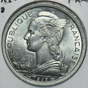 French Colonies 1948 2 Francs Reunion 297826 combine shipping