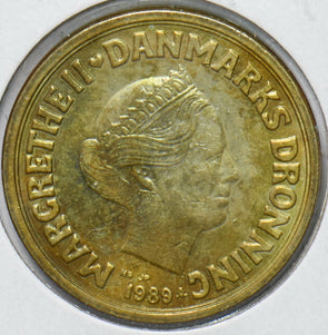 Denmark 1989 Margethe II 10 Ore Lion animal 901973 combine shipping