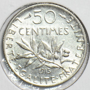 France 1915 50 Centimes 240517 combine shipping