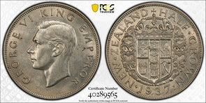 New Zealand 1937 1/2 Crown PCGS AU58 PC1102 combine shipping