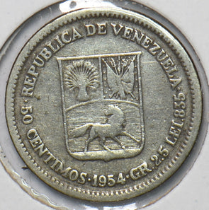 Venezuela 1954 50 Centimos Horse animal 902713 combine shipping