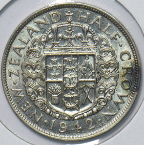 New Zealand 1942 1/2 Crown Ram animal George VI 292913 combine shipping