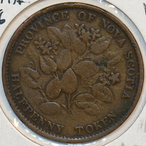 Canada 1856 Nova Scotia 1/2 Penny 152166 combine shipping