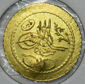 Turkey 1813 1/4 Altin 0.37gram Counter stamped T0112 combine shipping