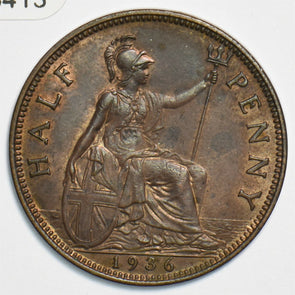 Great Britain 1936 1/2 Penny 298413 combine shipping