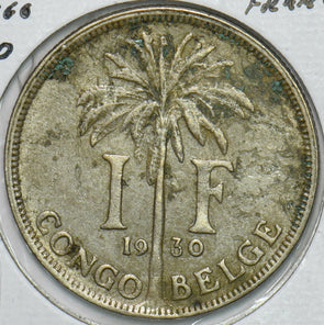 Belgium Congo 1930 Franc 240378 combine shipping