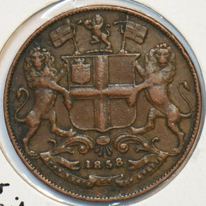 India British 1858 1/4 Anna Lion animal East India Co 195585 combine shipping
