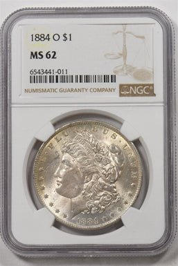1884-O Morgan Dollar Silver NGC MS62 NI0016